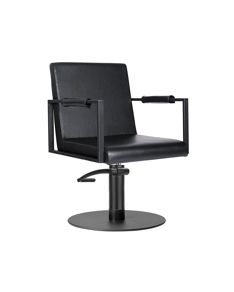 Harper - Black hairdresser's chair - Black plate base